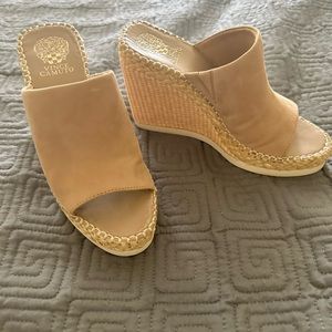 Vince Camuto Tan Wedge Sandals